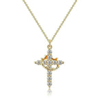 csandiva™ 14K Gold Rotatable Crown Cross Necklace - Discreet Anxiety Relief & Elegant Faith Jewelry | Claim 90% OFF Today🔥