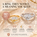 The Heart-Tied Bow Ring — A Brilliant Heart-Cut Crystal Statement Ring Made to Celebrate Love, Milestones & You | Gold or Silver | Last Day Sale-90% OFF🔥