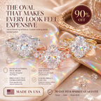 The Hand-Flattering Oval Moissanite Ring That Makes Every Look Feel More Expensive-Last Day Sale-90% OFF🔥