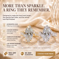 The Marquise Cascade Lab-Grown Diamond Ring — A 10-Carat Statement That Makes Fingers Look Longer, Delivers Full-Hand Sparkle & Finishes Every Look in One Ring | Gold or Silver | Last Day Sale-90% OFF🔥