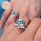 Csandiva™ The "Heiress" Flawless Moissanite Statement Ring | $15k Megawatt Brilliance, Passes Testers, Hypoallergenic (Sizes 4-15) | Last Day 90% OFF 🔥