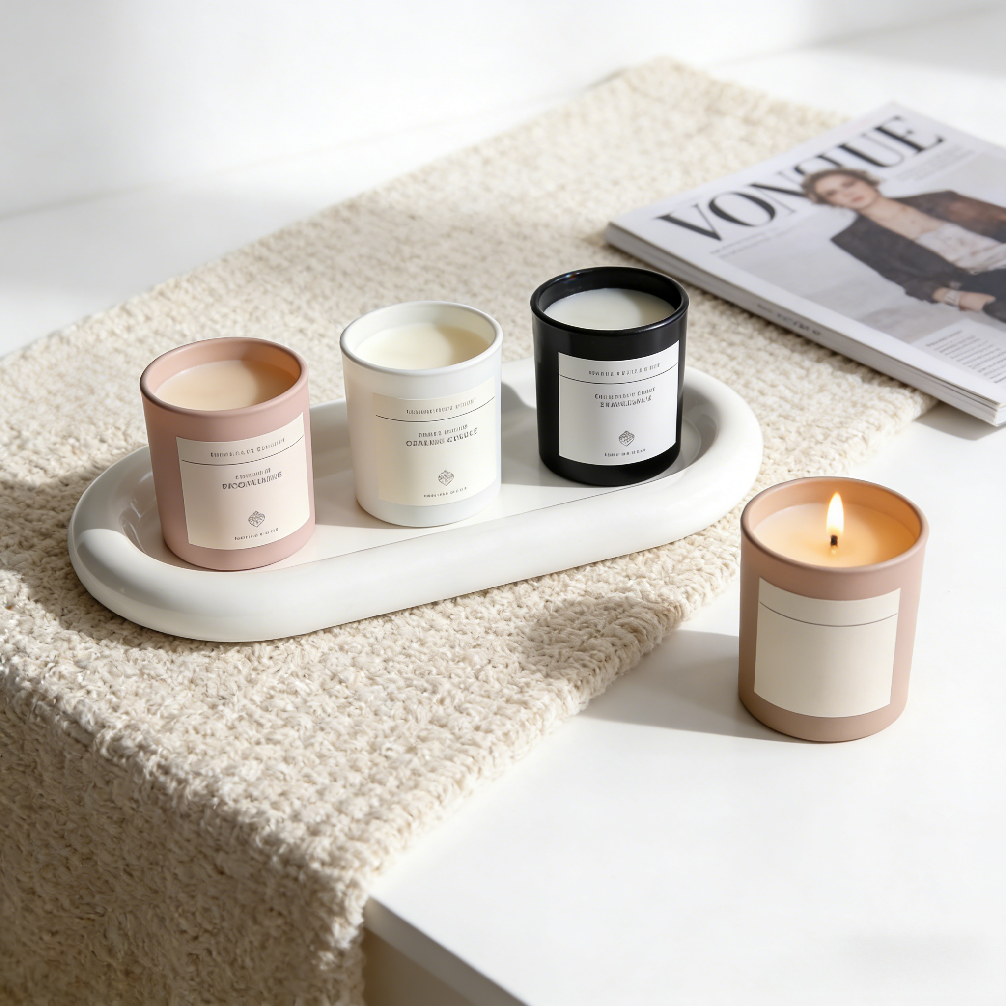 Modern Aromatherapy Candle in Matte Glass