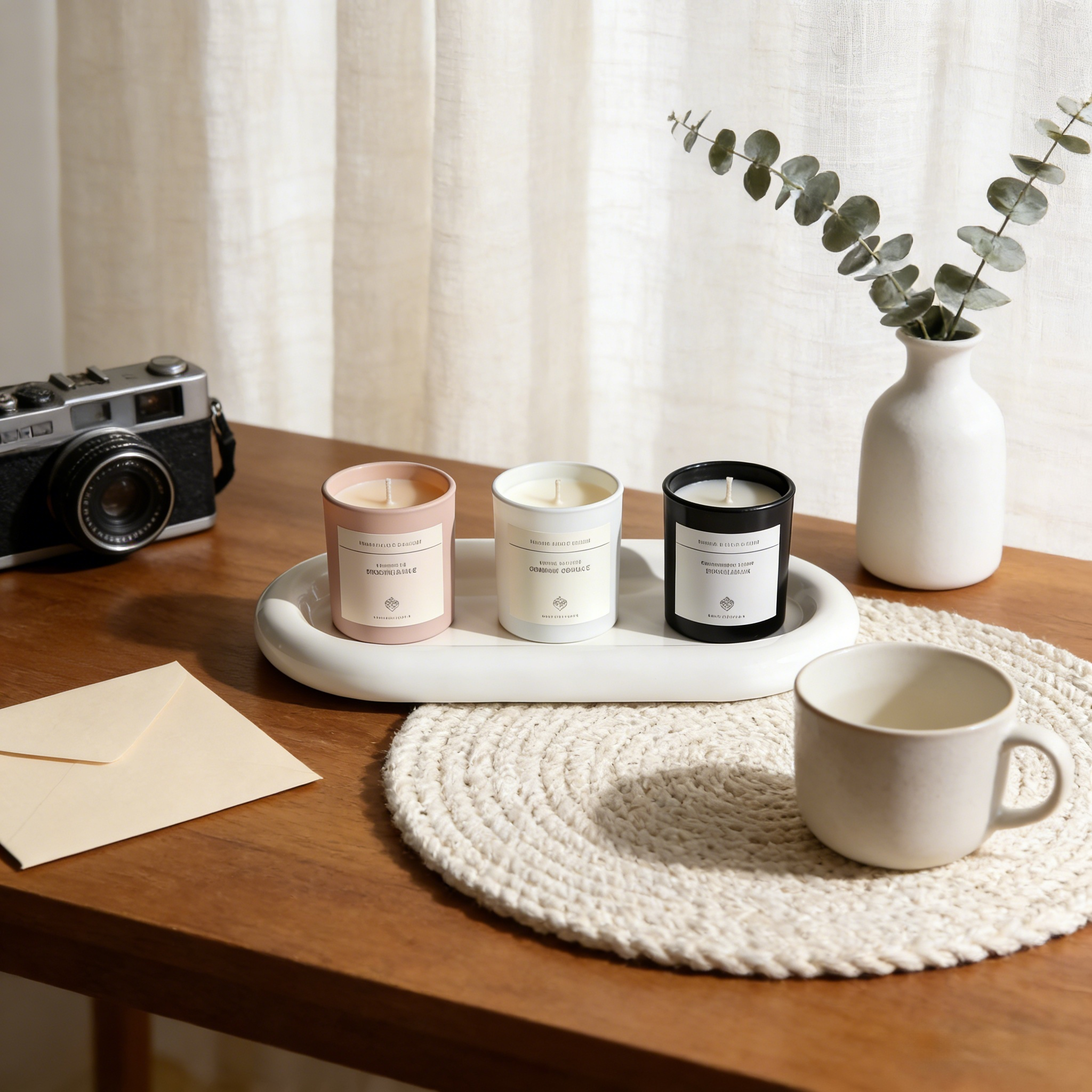 Modern Aromatherapy Candle in Matte Glass