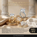 Csandiva™ The "Heiress" Flawless Moissanite Statement Ring | $15k Megawatt Brilliance, Passes Testers, Hypoallergenic (Sizes 4-15) | Last Day 90% OFF 🔥