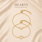 Csandiva 14K Gold "Eternal Bond" Matching Bracelet Set (2-Piece) | Today Only 90% OFF🔥