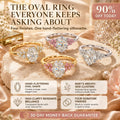The Blush Bloom™ Oval Moissanite Ring — A Brilliant Oval Center Framed by Delicate Baby’s-Breath Sapphire Clusters in Gold or Silver | Last Day Sale-90% OFF🔥