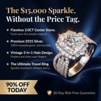csandiva™ The "Aura" 3.0ct Radiant Halo Ring - Travel-Safe Brilliance & Smart Luxury Alternative | Claim 90% OFF Today🔥