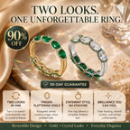 The Reversible Green Moissanite Eternity Ring — One Ring, Two Unforgettable Looks: Turn It for Vivid Green Color or Clear Moissanite Brilliance, Flatter Your Fingers & Finish Every Outfit Without Stacking | Gold or Silver | Last Day Sale-90% OFF🔥