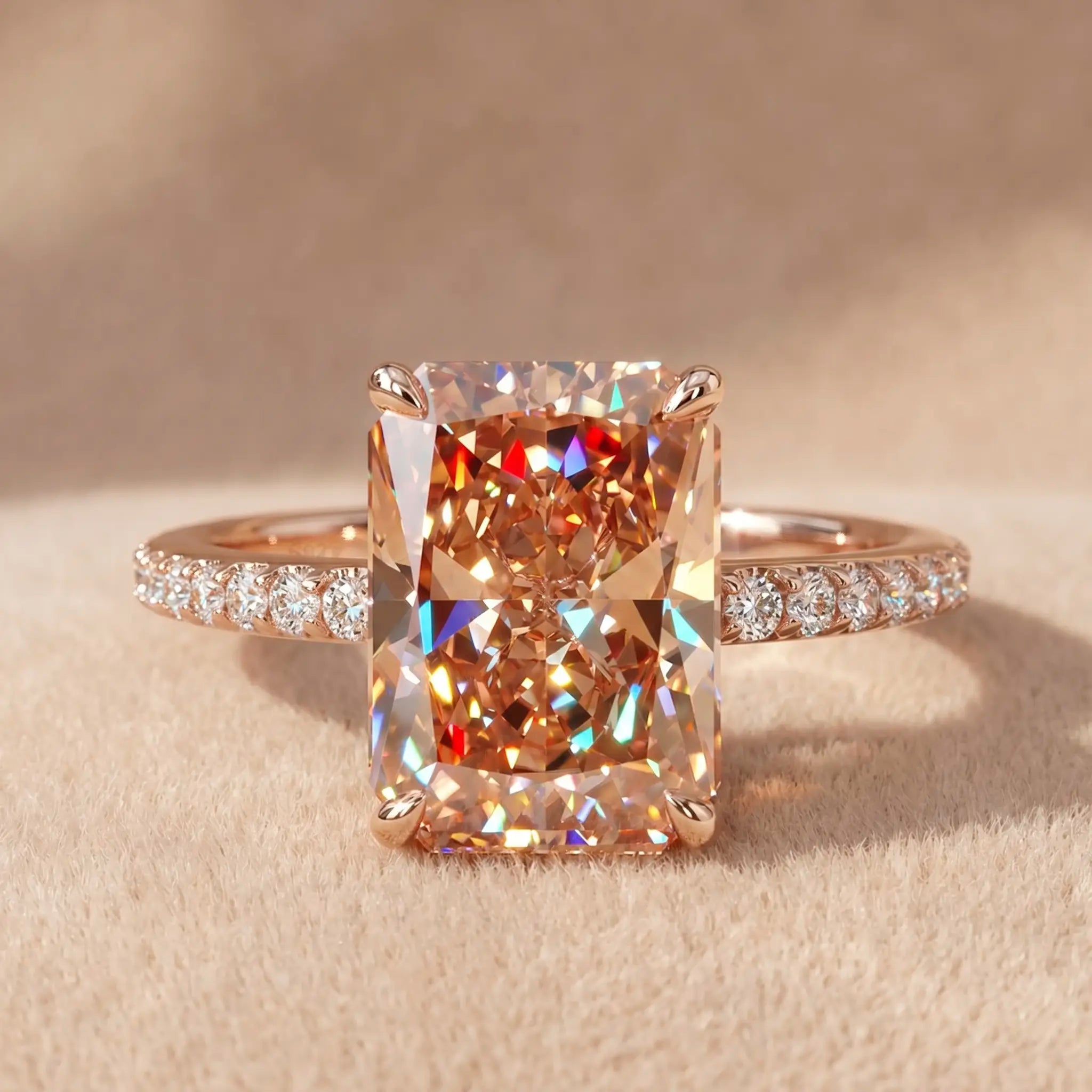 csandiva™ The "Timeless" 9.0ct Radiant Ring - Smart Luxury Alternative & Zero Anxiety Glamour | Claim 90% OFF Last Day🔥