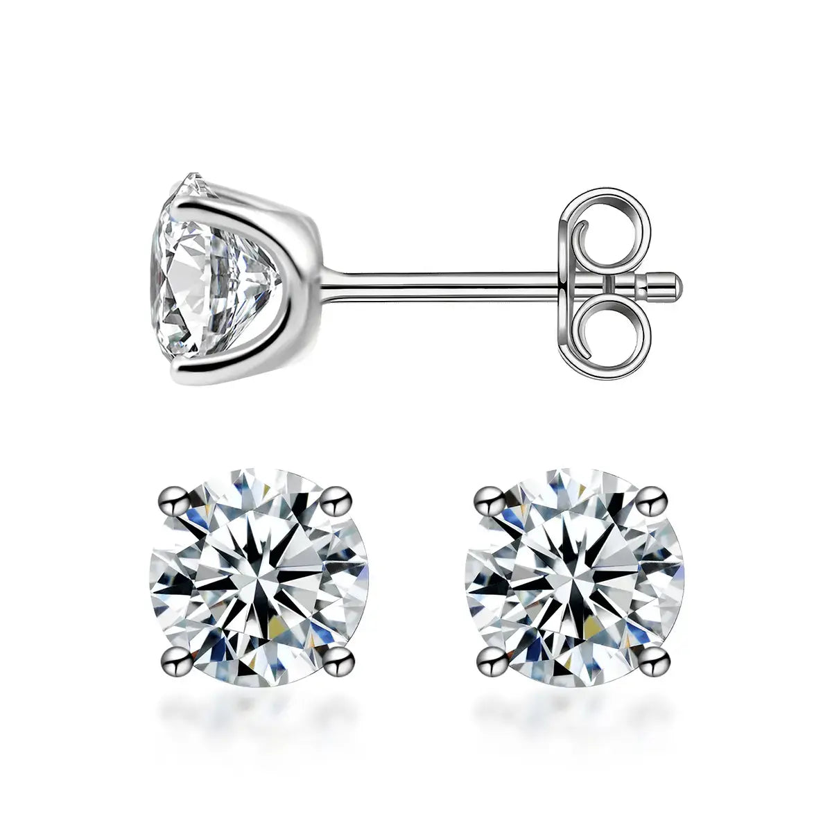 D-Color VVS1 Moissanite Stud Earrings — Exceptional Brilliance, Lightweight Comfort & Everyday Luxury Without the Diamond Price | Gold or Silver | Last Day Sale-90% OFF🔥