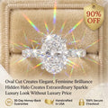 Elegant Oval Hidden Halo Ring – Timeless Luxury Sparkle Designed For Everyday Elegance -Last Day Sale-90% OFF🔥
