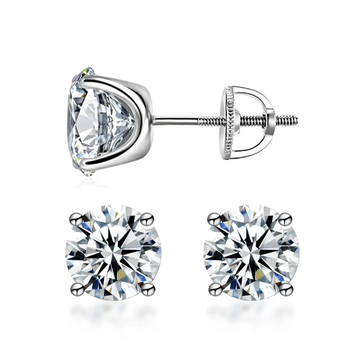 D-Color VVS1 Moissanite Stud Earrings — Exceptional Brilliance, Lightweight Comfort & Everyday Luxury Without the Diamond Price | Gold or Silver | Last Day Sale-90% OFF🔥