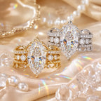 The Complete Marquise Crown Ring Stack — 3 Perfectly Matched Rings, One Unforgettable Look-Last Day Sale-90% OFF🔥