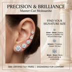 D-Color VVS1 Moissanite Stud Earrings — Exceptional Brilliance, Lightweight Comfort & Everyday Luxury Without the Diamond Price | Gold or Silver | Last Day Sale-90% OFF🔥