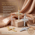 csandiva™ 14K Gold Rotatable Crown Cross Necklace - Discreet Anxiety Relief & Elegant Faith Jewelry | Claim 90% OFF Today🔥