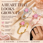 The Blush Promise™ Pink Heart Halo Ring — Grown-Up Romance, Made to Mean More | Last Day Sale-90% OFF🔥