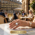 csandiva™ The "Aura" 3.0ct Radiant Halo Ring - Travel-Safe Brilliance & Smart Luxury Alternative | Claim 90% OFF Today🔥