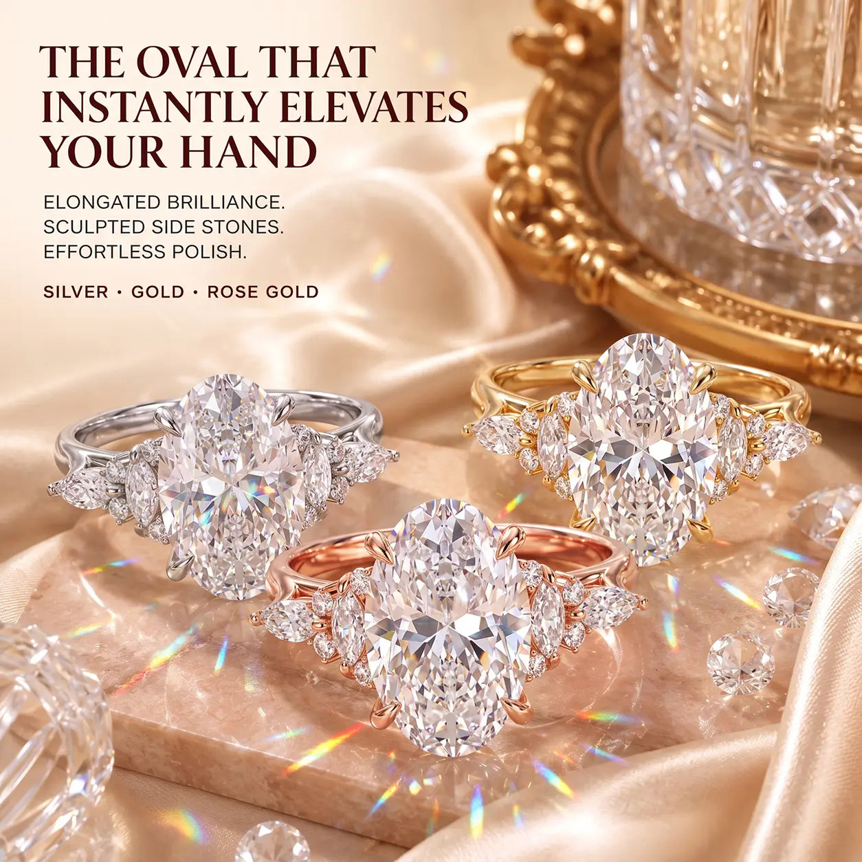 The Hand-Flattering Oval Moissanite Ring That Makes Every Look Feel More Expensive-Last Day Sale-90% OFF🔥