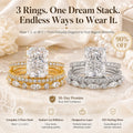 The Complete 3-Ring Bridal Stack — One Timeless Set, Endless Ways to Wear Your Sparkle | Gold or Silver | Last Day Sale-90% OFF🔥