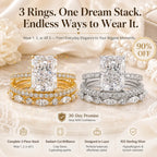 The Complete 3-Ring Bridal Stack — One Timeless Set, Endless Ways to Wear Your Sparkle | Gold or Silver | Last Day Sale-90% OFF🔥