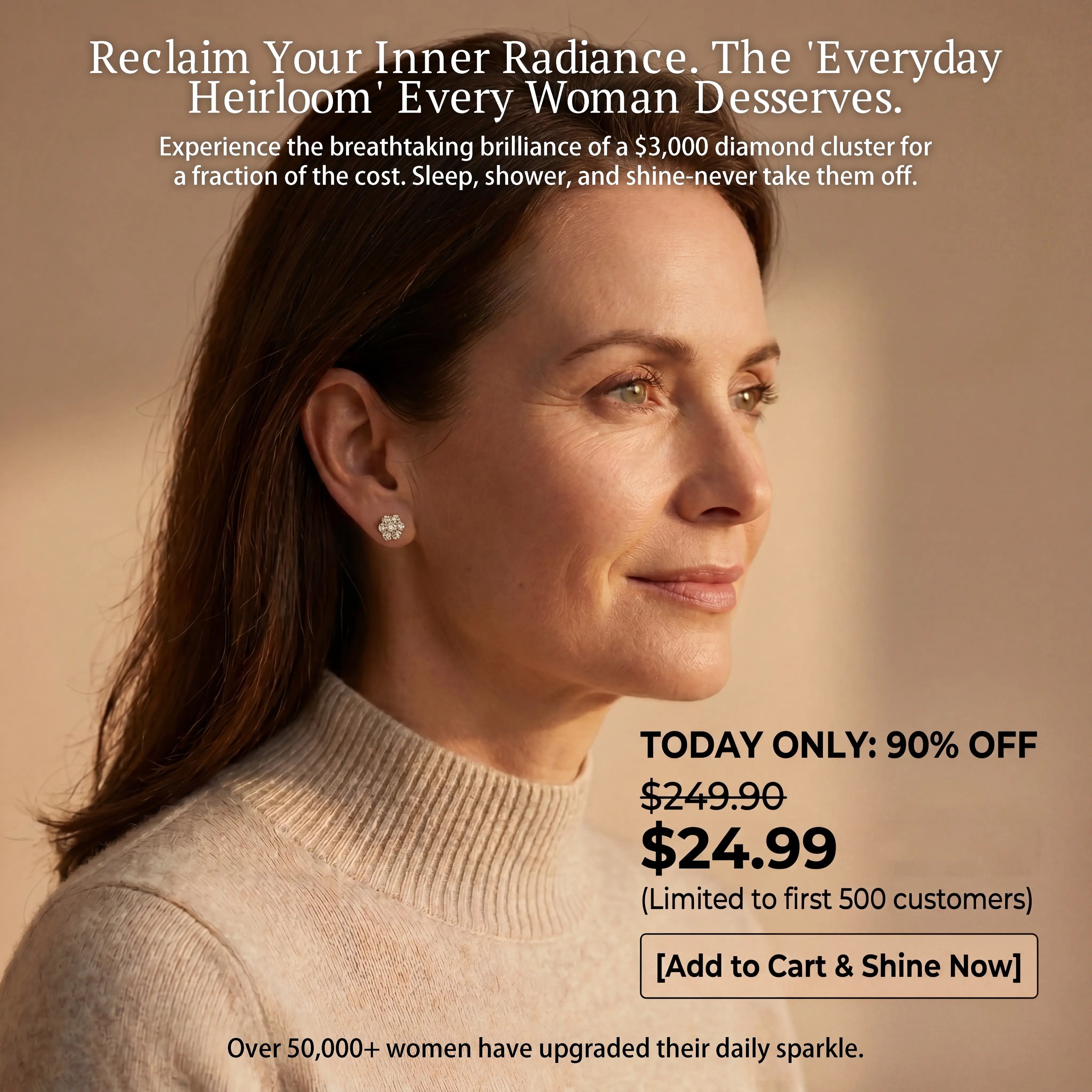 csandiva™ The Timeless Bloom Moissanite Studs - Zero Anxiety Elegance & Radiant Heirloom Alternative | Last Day 90% OFF🔥