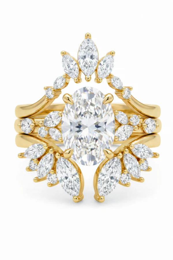 csandiva™ 3-Carat VVS1 Moissanite Ring Suite - Travel-Safe Brilliance & Elegant Heirloom Alternative | Claim 90% OFF Today🔥