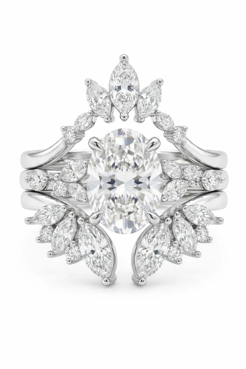 csandiva™ 3-Carat VVS1 Moissanite Ring Suite - Travel-Safe Brilliance & Elegant Heirloom Alternative | Claim 90% OFF Today🔥