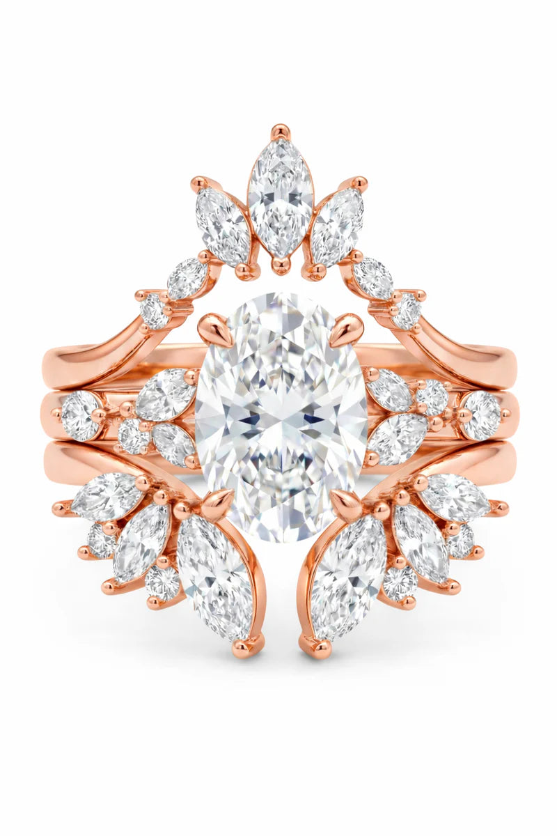 csandiva™ 3-Carat VVS1 Moissanite Ring Suite - Travel-Safe Brilliance & Elegant Heirloom Alternative | Claim 90% OFF Today🔥