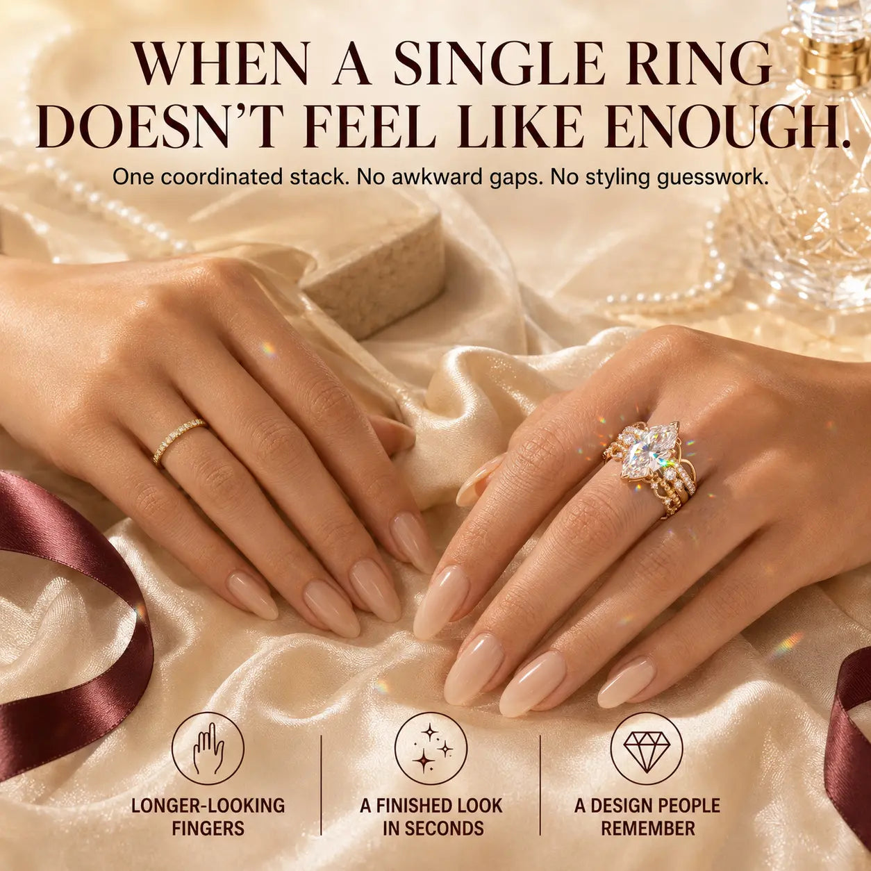 The Complete Marquise Crown Ring Stack — 3 Perfectly Matched Rings, One Unforgettable Look-Last Day Sale-90% OFF🔥