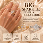 The Marquise That Makes Every Hand Look More Elegant — Brilliant Lab-Grown Diamond Twist Ring for Everyday Sparkle | Gold or Silver | Last Day Sale-90% OFF🔥