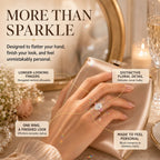 The Blush Bloom™ Oval Moissanite Ring — A Brilliant Oval Center Framed by Delicate Baby’s-Breath Sapphire Clusters in Gold or Silver | Last Day Sale-90% OFF🔥