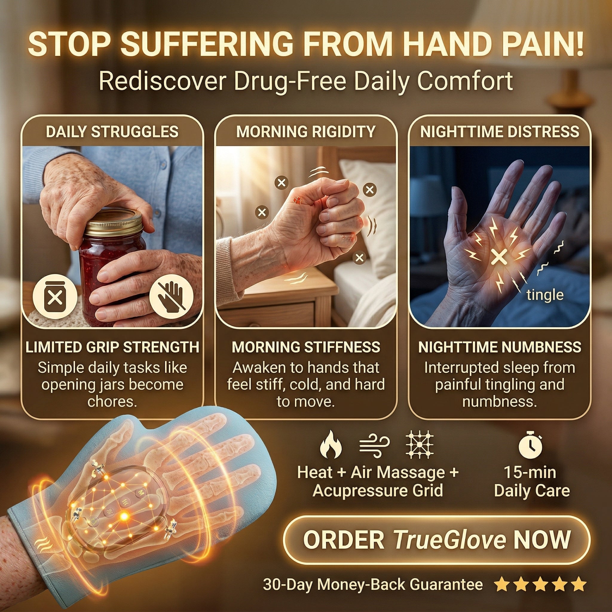 The Ultimate 3-in-1 Bionic Hand Massager: Instant, Drug-Free Relief for Arthritis & Numbness-Last Day Sale!🔥50% OFF