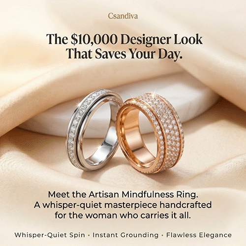 The Viral 18K Artisan Mindfulness Spinner Ring | Whisper-Quiet Elegance, Zero Green Fingers & A $10,000 Look | Last Day Sale-90% OFF🔥
