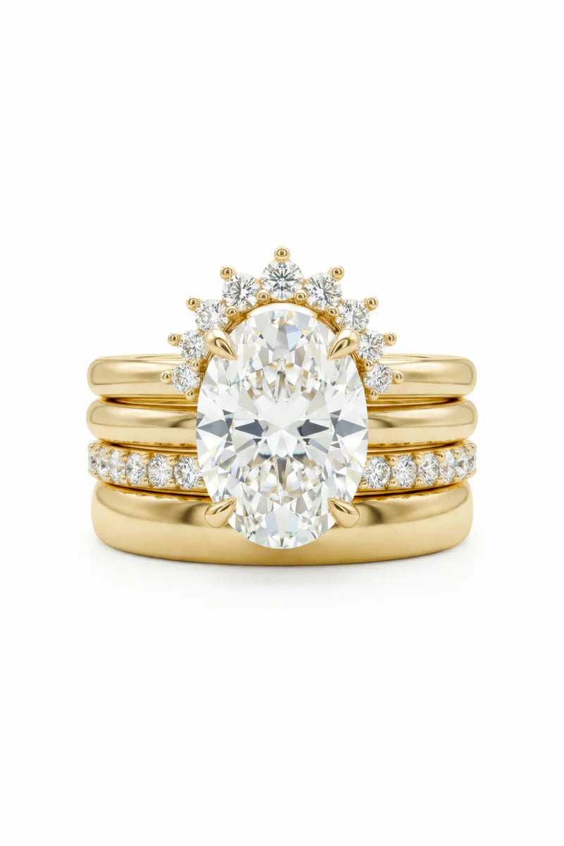 csandiva™ 3-Carat VVS1 Moissanite Ring Suite - Travel-Safe Brilliance & Elegant Heirloom Alternative | Claim 90% OFF Today🔥