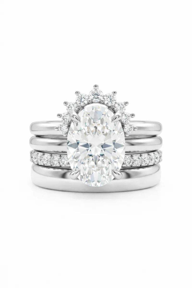 csandiva™ 3-Carat VVS1 Moissanite Ring Suite - Travel-Safe Brilliance & Elegant Heirloom Alternative | Claim 90% OFF Today🔥