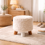 Cozy Faux Fur Footrest Stool