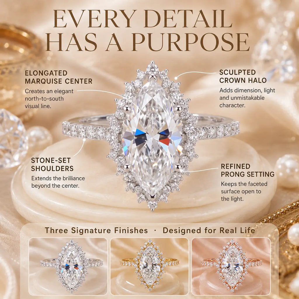 A Timeless Marquise Ring Designed To Make Every Moment Feel More Beautiful — Elegant Sparkle You’ll Love Wearing Every Day-Last Day Sale-90% OFF🔥