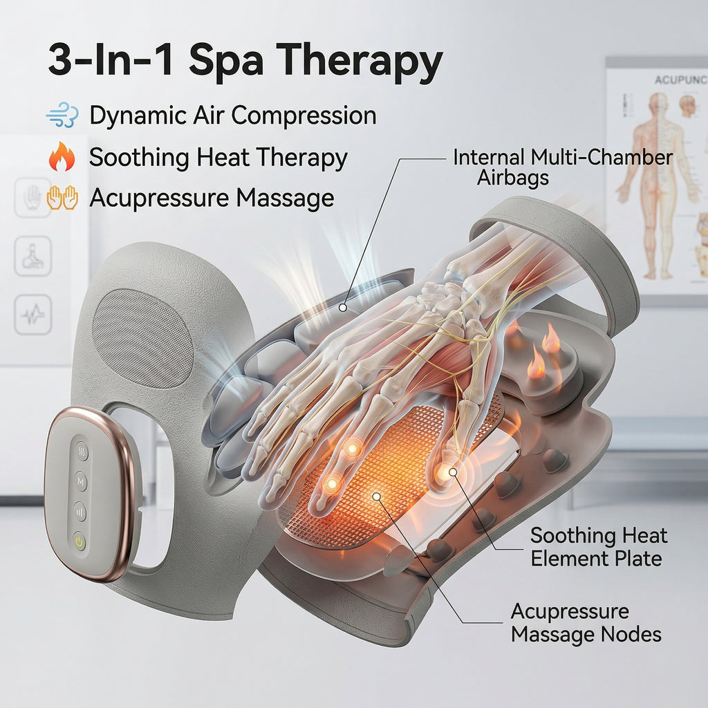 The Ultimate 3-in-1 Bionic Hand Massager: Instant, Drug-Free Relief for Arthritis & Numbness-Last Day Sale!🔥50% OFF