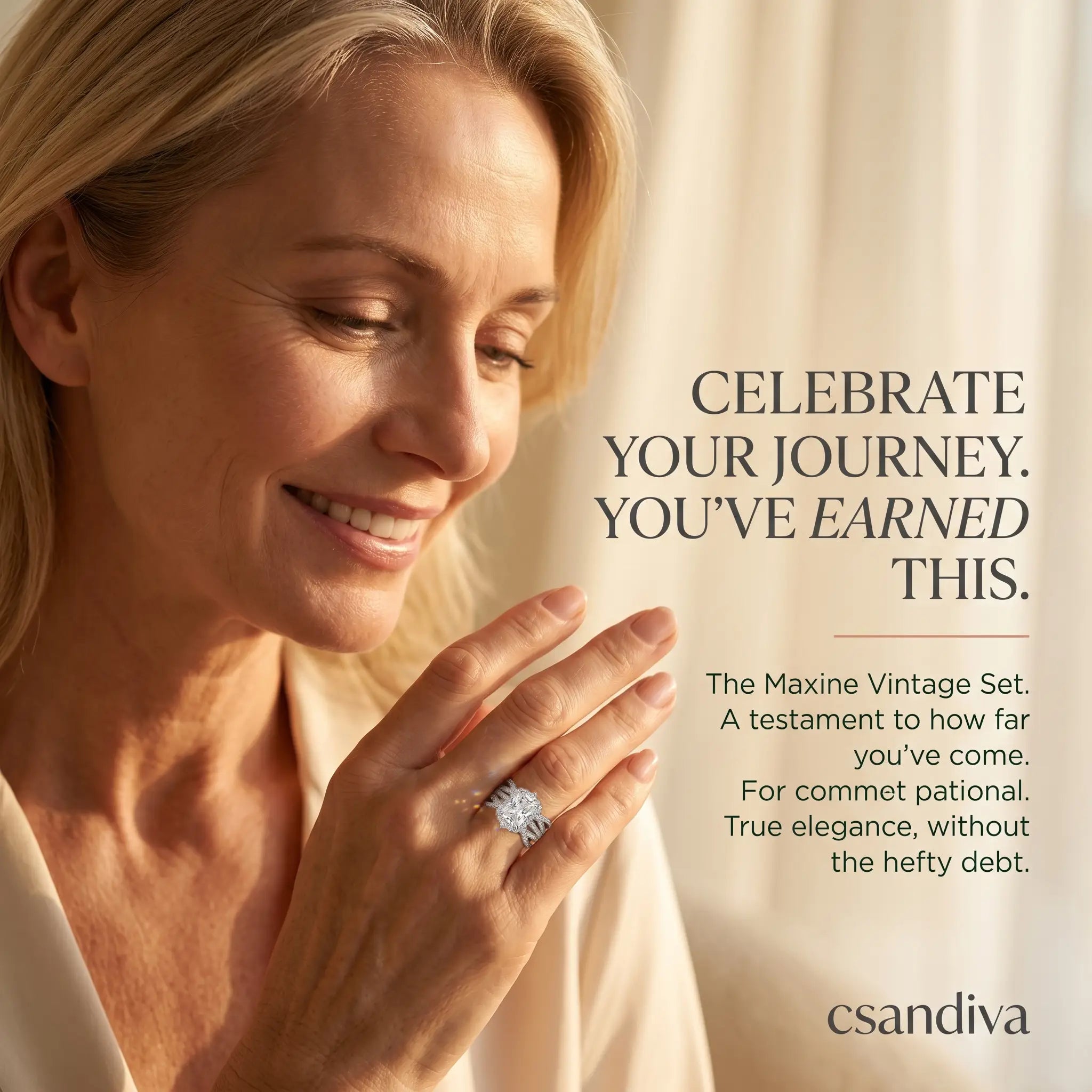 csandiva™ 3.0ct Vintage Nested Ring Suite - Smart Heirloom Alternative & Zero Anxiety Glamour | Claim 90% OFF Today🔥