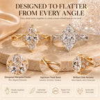 The Marquise That Makes Every Hand Look More Elegant — Brilliant Lab-Grown Diamond Twist Ring for Everyday Sparkle | Gold or Silver | Last Day Sale-90% OFF🔥
