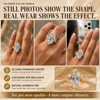 The Marquise Cascade Lab-Grown Diamond Ring — A 10-Carat Statement That Makes Fingers Look Longer, Delivers Full-Hand Sparkle & Finishes Every Look in One Ring | Gold or Silver | Last Day Sale-90% OFF🔥