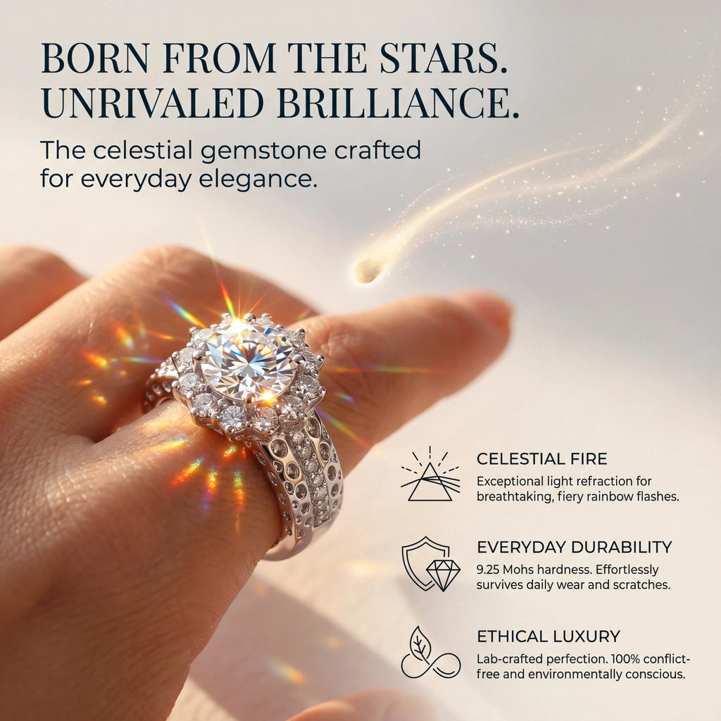 csandiva™ The "Everlasting" 5.0ct Adjustable Halo Ring - Comfort Fit & Travel-Safe Brilliance | Claim 90% OFF Today🔥