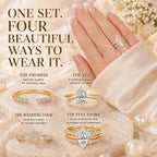 Three Rings, One Love Story — The Complete 3-Piece Marquise Moissanite Bridal Stack for the Promise, the Yes, and Forever After | Gold or Silver | Last Day Sale-90% OFF🔥