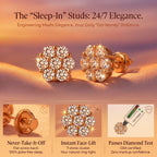 csandiva™ The Timeless Bloom Moissanite Studs - Zero Anxiety Elegance & Radiant Heirloom Alternative | Last Day 90% OFF🔥