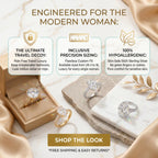 Csandiva™ The "Heiress" Flawless Moissanite Statement Ring | $15k Megawatt Brilliance, Passes Testers, Hypoallergenic (Sizes 4-15) | Last Day 90% OFF 🔥