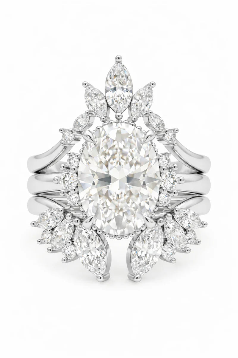 csandiva™ 3-Carat VVS1 Moissanite Ring Suite - Travel-Safe Brilliance & Elegant Heirloom Alternative | Claim 90% OFF Today🔥