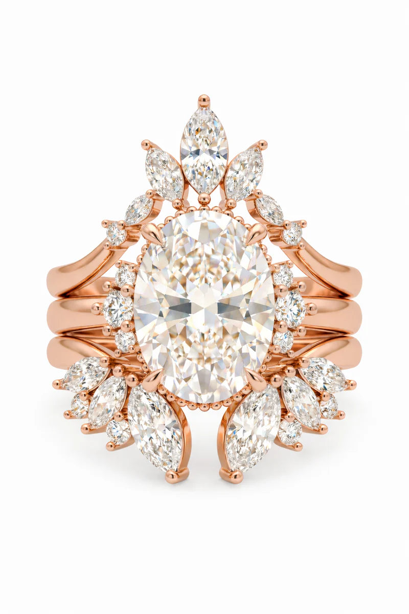 csandiva™ 3-Carat VVS1 Moissanite Ring Suite - Travel-Safe Brilliance & Elegant Heirloom Alternative | Claim 90% OFF Today🔥
