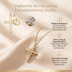 csandiva™ 14K Gold Rotatable Crown Cross Necklace - Discreet Anxiety Relief & Elegant Faith Jewelry | Claim 90% OFF Today🔥