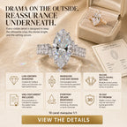 The Marquise Cascade Lab-Grown Diamond Ring — A 10-Carat Statement That Makes Fingers Look Longer, Delivers Full-Hand Sparkle & Finishes Every Look in One Ring | Gold or Silver | Last Day Sale-90% OFF🔥