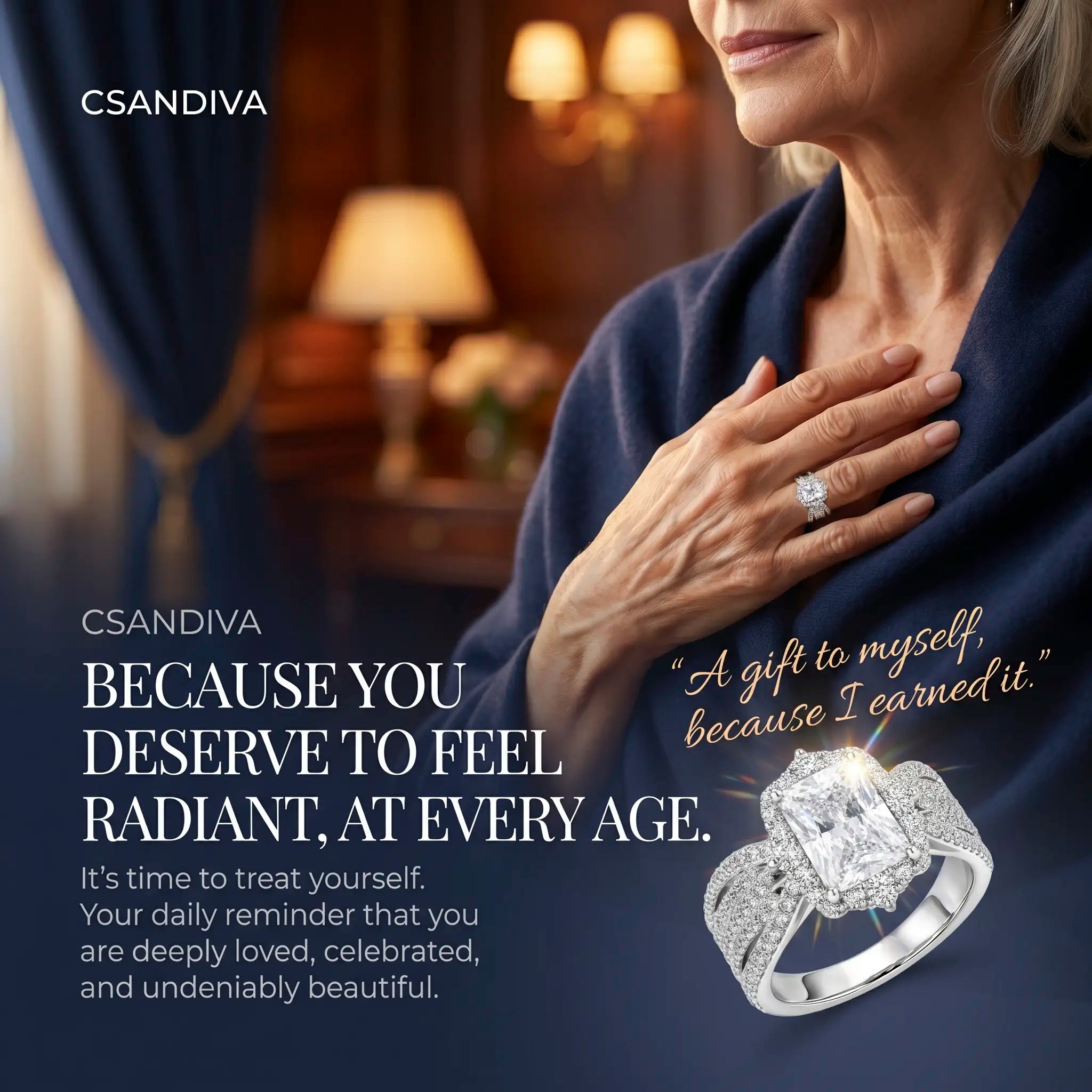 csandiva™ The "Aura" 3.0ct Radiant Halo Ring - Travel-Safe Brilliance & Smart Luxury Alternative | Claim 90% OFF Today🔥